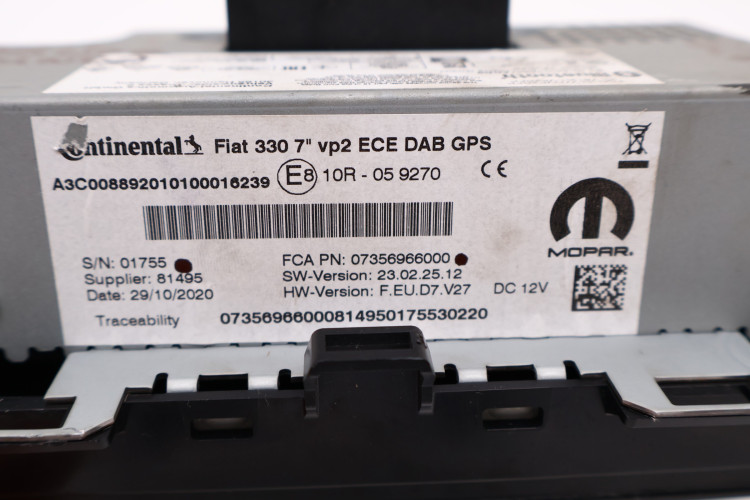 FIAT 500L RADIO EKRAN NAWIGACJA '07356966000