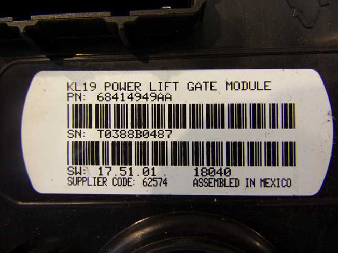 JEEP CHEROKEE KL LIFT 19- MODUŁ KLAPY BAGAŻNIKA 68414949AA