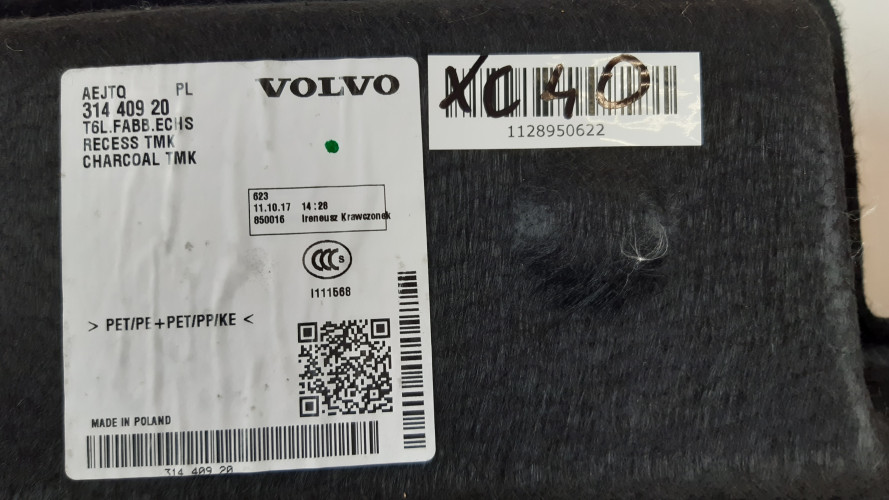 VOLVO XC40 MATA PODŁOGA BAGAŻNIKA 31440920