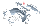 MERCEDES-BENZ CLE A236 ŚLIZG ZDERZAKA ŚRODKOWY PRZÓD A2368802201, A2368852000