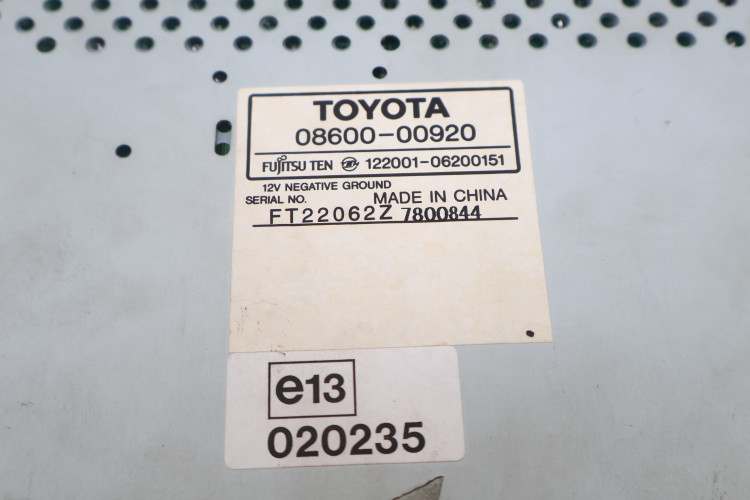 TOYOTA RADIO '08600-00920