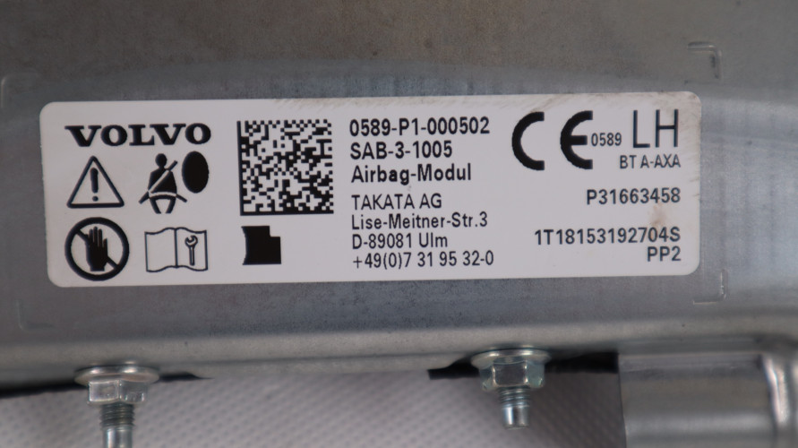 VOLVO XC60 II AIRBAG FOTELA LEWY 31663458