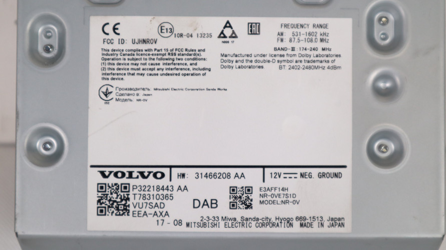 VOLVO XC60 II RADIO NAWIGACJA P32218443