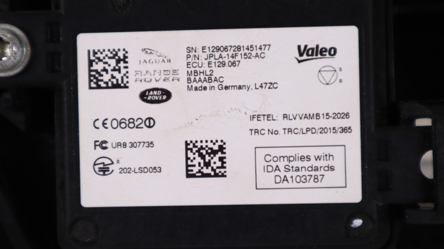 JAGUAR I-PACE X590 X590  CZUJNIK MARTWEGO POLA JPLA-13F152-AC