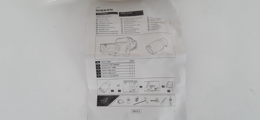 NISSAN NAVARA D23 KOŃCÓWKA TŁUMIKA B0091-4JA0A