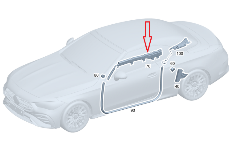 MERCEDES-BENZ CLE A236 AIRBAG DRZWI LEWY A2368600500