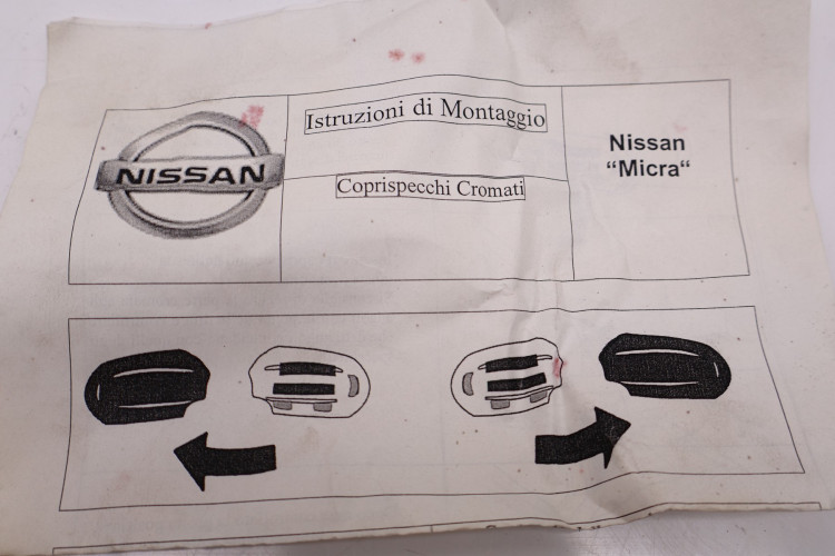 NISSAN MICRA K12 NAKŁADKI NA LUSTERKA CHROM