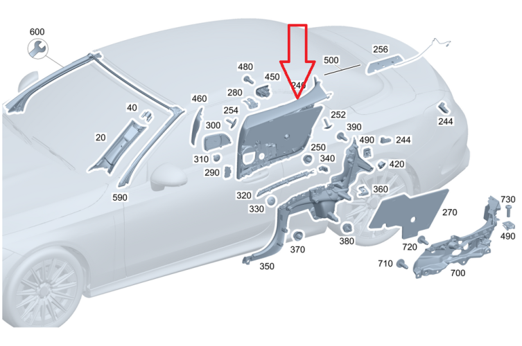 MERCEDES-BENZ CLE A236 BOCZEK LEWY TYŁ A2366905100, A2366904902