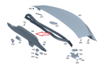 MERCEDES-BENZ CLE A236 BOCZEK OSŁONA KLAPY BAGAŻNIKA A2367505200, A2367505100