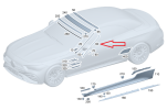 MERCEDES-BENZ CLE A236 LISTWA SZYBY CZOŁOWEJ LEWA CHROM A2366901900