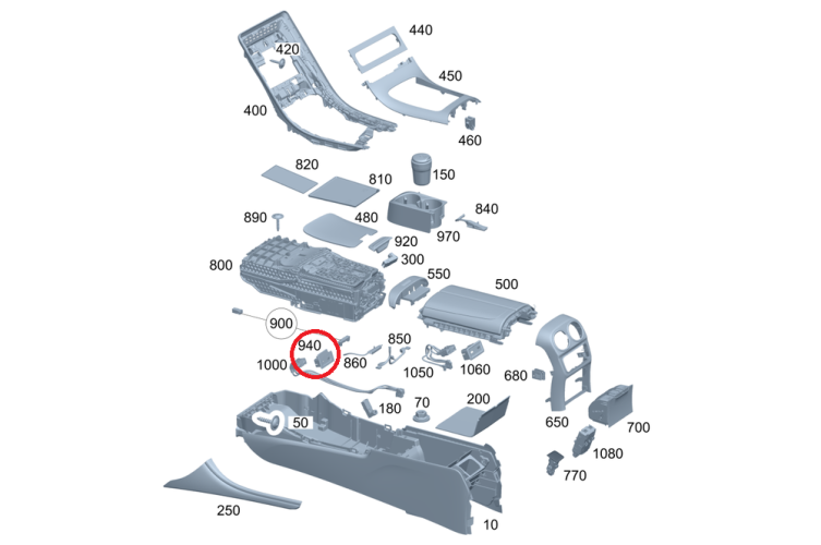 MERCEDES-BENZ CLE A236 PANEL PORTY USB TUNELU ŚRODKOWEGO A2066800406