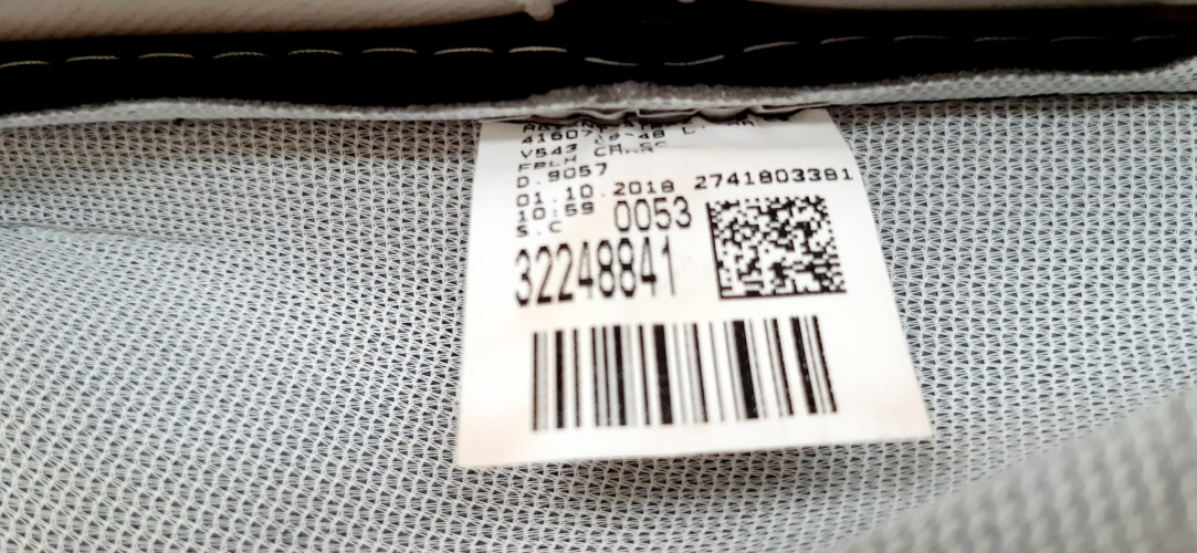 VOLVO V90 TAPICERKA OPARCIE FOTELA LEWY PRZÓD 32248841