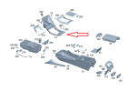 MERCEDES-BENZ CLE A236 RAMKA TUNELU ŚRODKOWEGO A2366808800