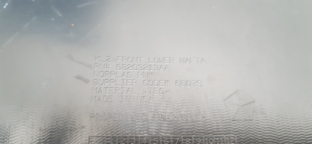 JEEP CHEROKEE KL DYFUZOR DOKŁADKA ZDERZAKA PRZÓD 68203213AA