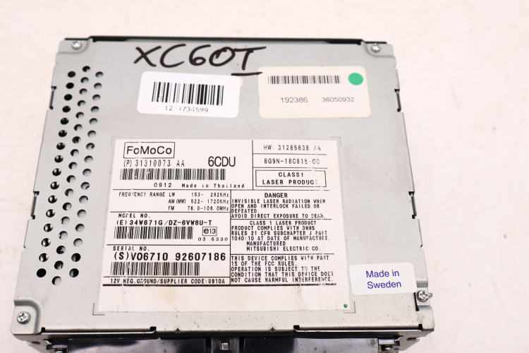 VOLVO XC60 I RADIO 31285838, 31310073