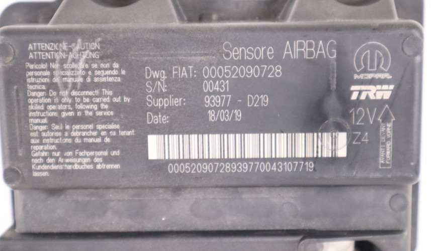 FIAT TIPO MODUŁ AIRBAG '0052090728