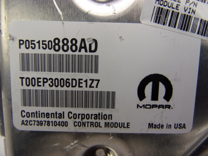 CHRYSLER PACIFICA 3.6 16- KOMPUTER STACYJKA BSI 68222875AF, 05150888AD, 68217818AE