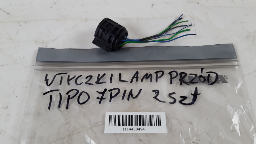 FIAT TIPO II WTYCZKI INSTALACJA LAMP PRZEDNICH 7 PIN