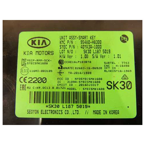 KIA RIO IV 17-  MODUŁ ASSY SMART KEY 95480-H8300