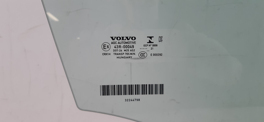 VOLVO XC40 SZYBA DRZWI PRAWY PRZÓD 32244798