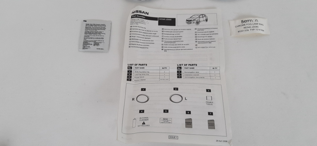 NISSAN QASHQAI J10 RAMKA RAMKI HALOGENÓW CHROM KE540-JD080