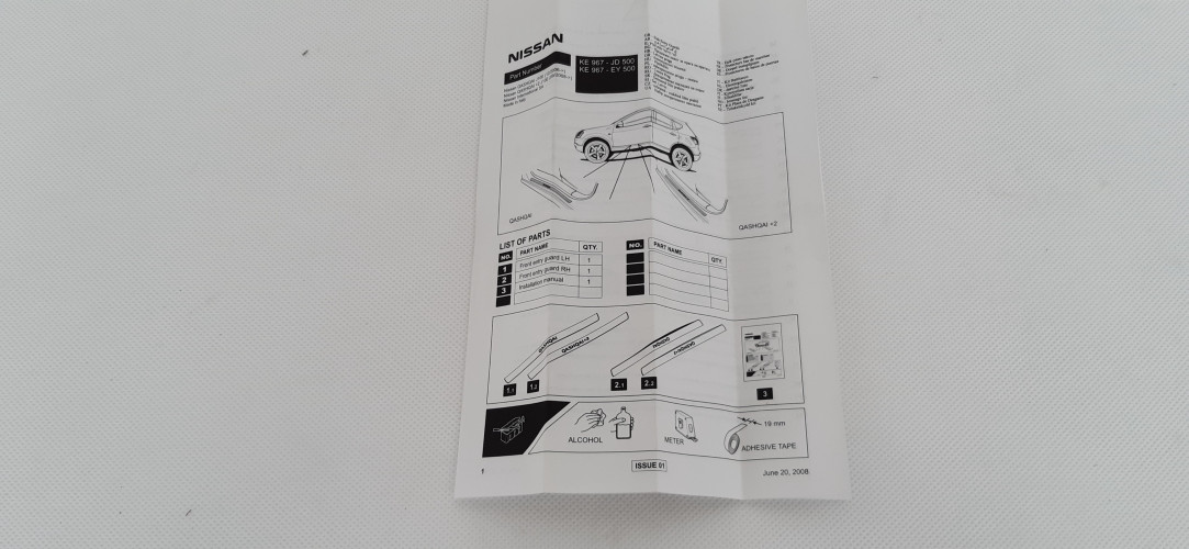 NISSAN QASHQAI J10 LISTWY NAKŁADKI PROGOWE KE967-JD500