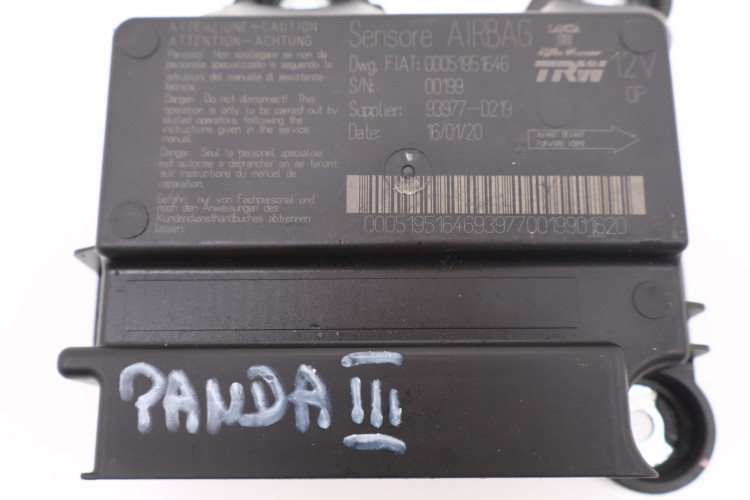 FIAT PANDA III SENSOR MODUŁ AIRBAG 51951646